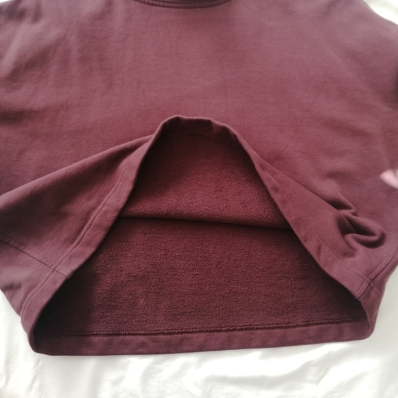 Everlane Cowl Neck Boxy Sweatshirt Burgundy Small - Picture 9 of 16